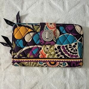 Vera Bradley multicolor large quilted wallet